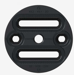 Union Universal Disk Set V2 2023 - Black plastic disk with four holes and a circular center hole, featuring embossed text "UNION" at top.