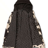 Volcom Field Insulated Flannel Jacket - A black, white, and grey flannel jacket with a hood.