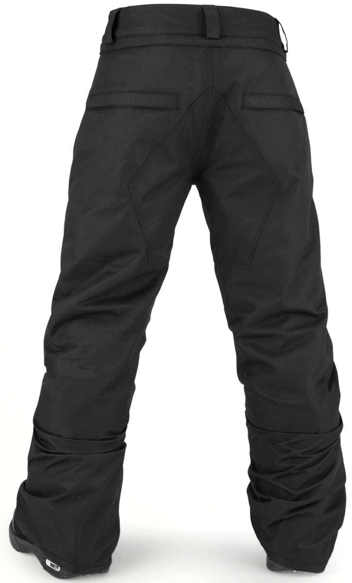 Volcom Kids Freakin' Snow Chino - Black snow pants with a subtle white stripe on the side of each leg.