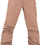 Volcom Kids Freakin' Snow Chino 2022 - A pair of khaki-colored snow pants with a subtle black logo on the left thigh and two front pockets.