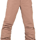 Volcom Kids Freakin' Snow Chino 2022 - A pair of khaki-colored snow pants with a subtle black logo on the left thigh and two front pockets.