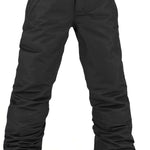 Volcom Kids Freakin' Snow Chino - Black snow pants with a subtle white stripe on the side of one leg.