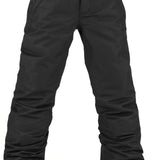 Volcom Kids Freakin' Snow Chino - Black snow pants with a subtle white stripe on the side of one leg.