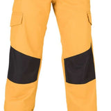 Volcom Women's Hotlapper Pants 2022 - Black pants with a white stripe down the side and a zippered pocket on the thigh.