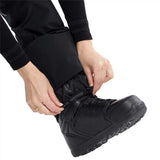 Volcom Women's Knox Insulated GORE-TEX Pant - A pair of black insulated ski pants with a zippered pocket on the thigh and a white logo on the left leg.