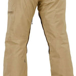 Volcom Women's Knox Insulated GORE-TEX Pant - Beige snow pants with a zippered pocket on the left thigh and a small black logo on the right leg.