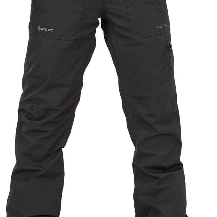 Volcom Women's Knox Insulated GORE-TEX Pant 2024 - Black insulated ski pants with a GORE-TEX logo on the left thigh pocket.
