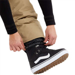 Volcom Women's Knox Insulated GORE-TEX Pant - Black insulated ski pants with a white logo on the left leg and silver hardware.