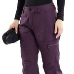 Volcom Women's Knox Insulated GORE-TEX Pant - Black insulated ski pants with a zippered pocket on the thigh and a black zipper pull.