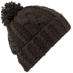 Volcom Women's Leaf Beanie 2022 - A dark green beanie with a leaf pattern on the front.