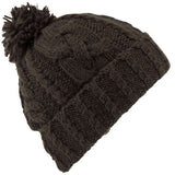 Volcom Women's Leaf Beanie 2022 - A dark green beanie with a leaf pattern on the front.