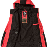 Volcom Longo GORE-TEX Shell Jacket 2024 - A black and red jacket with a hood, featuring a white logo on the chest.