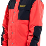 Volcom Longo GORE-TEX Shell Jacket 2024 - A red and black jacket with a yellow logo on the chest.