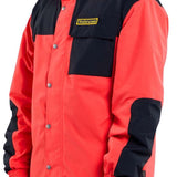 Volcom Longo GORE-TEX Shell Jacket 2024 - A red and black jacket with a yellow logo on the chest.