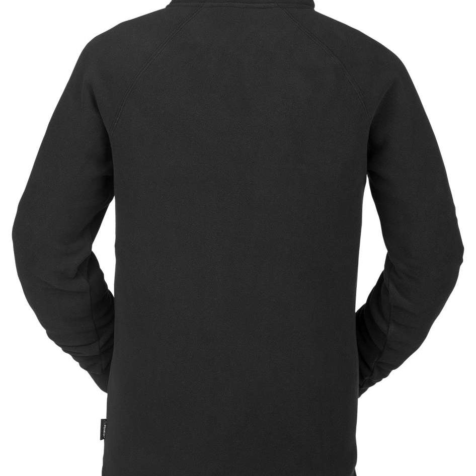 Volcom Polartec Half Zip Fleece 2022 - A black fleece jacket with a half-zip front and zippered chest pocket.