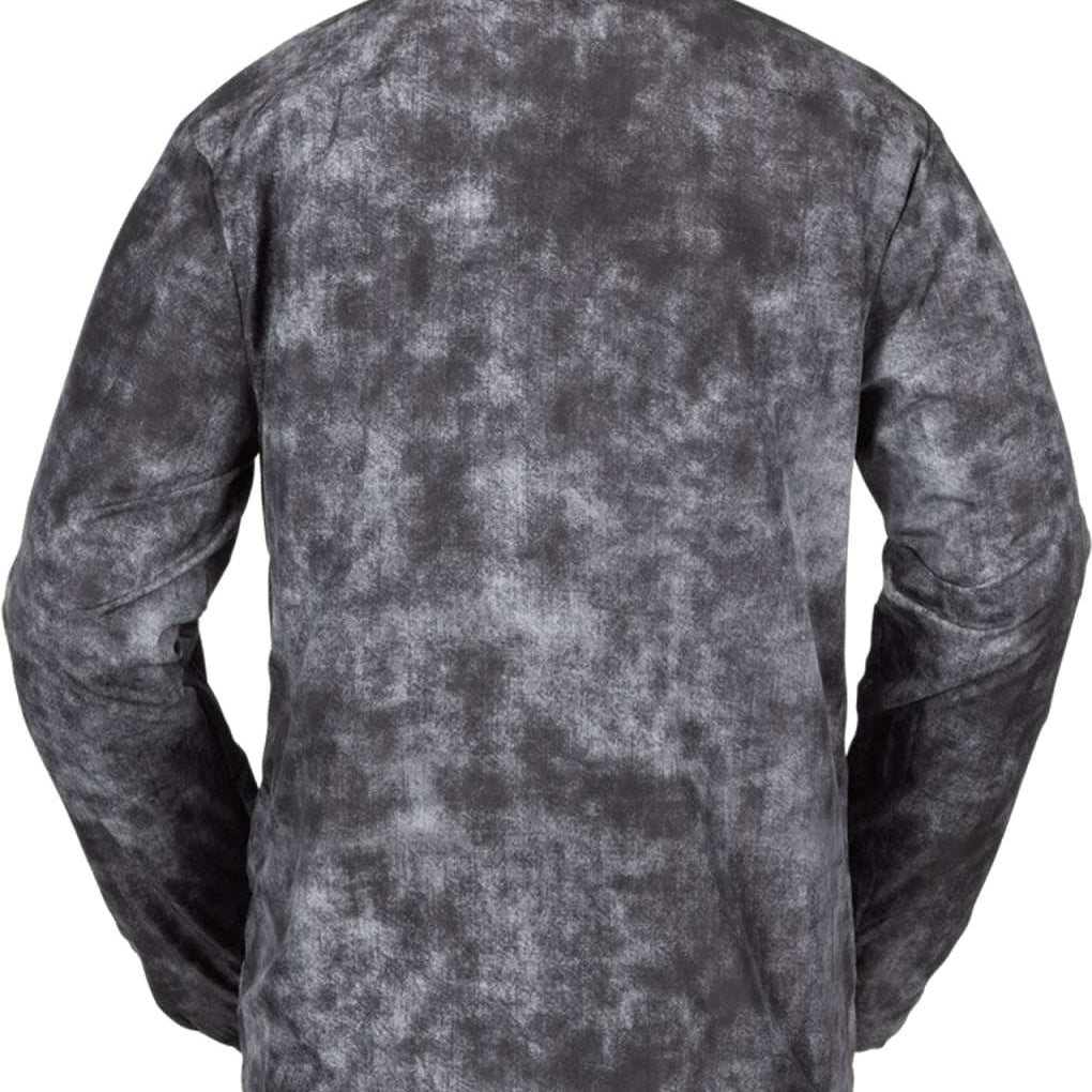 Volcom Women's Reversible Polar Jacket 2022 - A black and white reversible jacket with a subtle snowflake pattern on one side, featuring a high collar and zippered pockets.