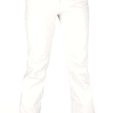 Volcom Women's Species Stretch Pant 2022 - White snow pants with a subtle black stripe down the side of each leg.
