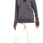 Volcom Women's Species Stretch Pant - A pair of white snowboard pants with a subtle black stripe down the side.