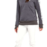 Volcom Women's Species Stretch Pant - A pair of white snowboard pants with a subtle black stripe down the side.