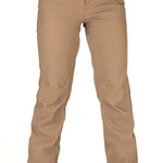 Volcom Women's Species Stretch Pant 2022 - A pair of khaki-colored pants with a subtle pattern and two front pockets.