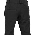 Volcom Women's Swift Bib Overall Pant 2024 - Black bib overalls with floral pattern on the side pockets and black straps.