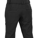 Volcom Women's Swift Bib Overall Pant 2024 - Black bib overalls with floral pattern on the side pockets and black straps.
