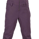 Volcom Women's Swift Bib Overall Pant 2024 - Dark-colored bib overalls with a zippered fly and adjustable straps.