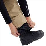 Volcom Women's Swift Bib Overall Pant 2024 - Black bib overalls with a white logo on the left thigh and black straps.