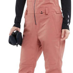 Volcom Women's Swift Bib Overall Pant - Black bib with white logo on left thigh and black straps with silver buckles.