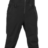 Volcom Women's Swift Bib Overall Pant 2024 - Black bib overalls with zippered front and adjustable straps.
