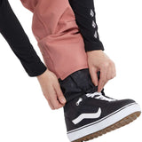 Volcom Women's Swift Bib Overall Pant - Black bib overalls with a subtle pattern of small, light-colored flowers on dark background.