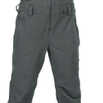 Volcom Women's Swift Bib Overall Pant 2024 - Dark gray bib overalls with zippered front and adjustable straps.