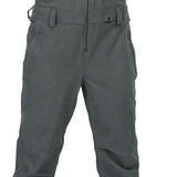 Volcom Women's Swift Bib Overall Pant 2024 - Dark gray bib overalls with zippered front and adjustable straps.