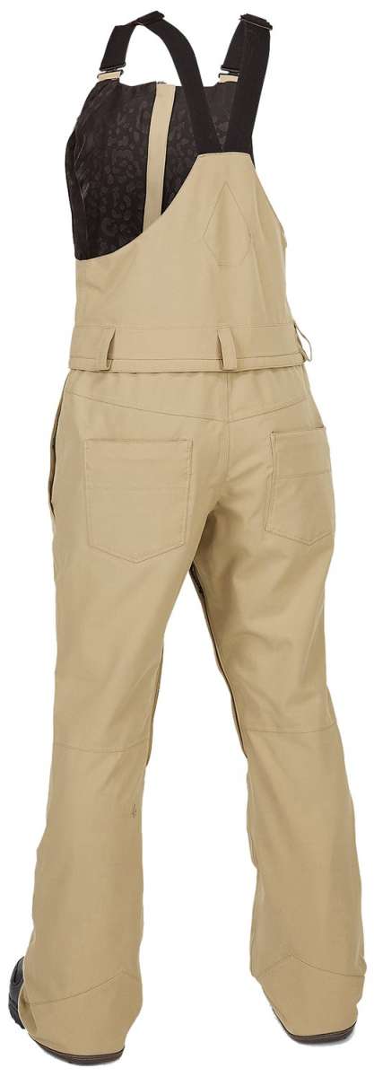 Volcom Women's Swift Bib Overall Pant - Black bib with white logo on front, black straps and belt loops.