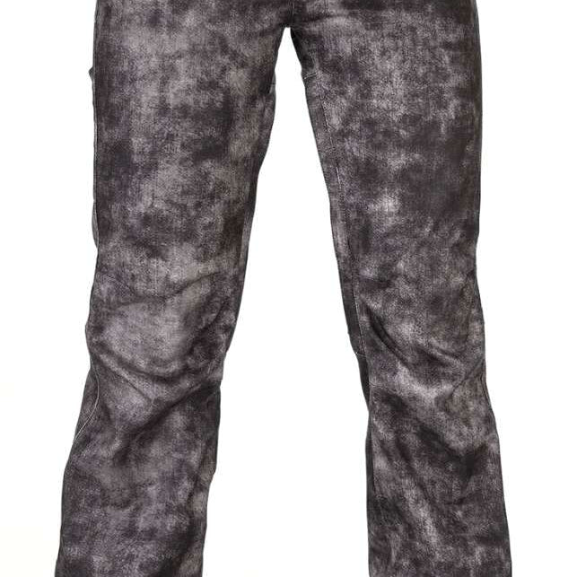 Volcom Women's Species Stretch Pant 2022 - Black pants with a subtle white pattern and black drawstring at waist.