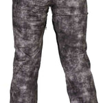 Volcom Women's Species Stretch Pant 2022 - Black pants with a subtle white pattern and zippered pockets on the back.