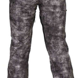 Volcom Women's Species Stretch Pant 2022 - Black pants with a subtle white pattern and zippered pockets on the back.