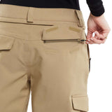 Volcom Women's Wilding Shell Pants 2024 - Beige pants with a zippered pocket on the back right side.