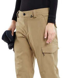 Volcom Women's Wilding Shell Pants 2024 - Black shell pants with a subtle floral pattern on the side of the leg.