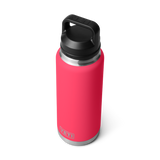 Yeti Rambler 36 oz. Bottle With Chug Cap - A stainless steel water bottle with a black chug cap and a silver base.