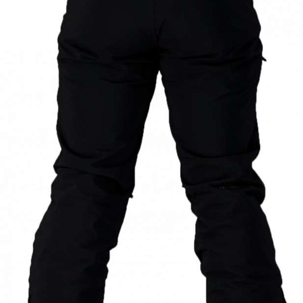 Obermeyer Force Insulated Pant 2022 - Black insulated ski pants with zippered pockets and adjustable cuffs.