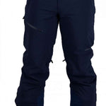 Obermeyer Force Insulated Pant 2022 - Dark blue insulated ski pants with zippered pockets and adjustable cuffs.