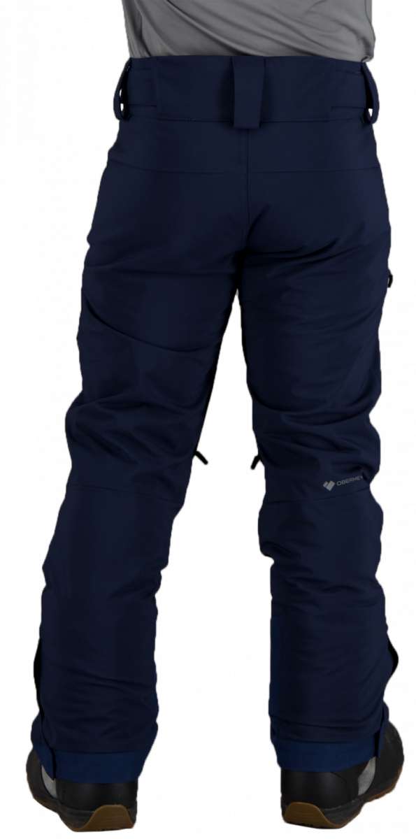 Obermeyer Force Insulated Pant 2022 - Dark blue insulated ski pants with a belt and zippered pockets.