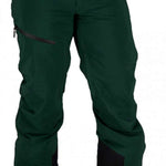 Obermeyer Force Insulated Pant 2022 - Dark green insulated ski pants with zippered pockets and adjustable cuffs.