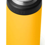 Yeti Rambler 12 oz. Colster Slim Can Insulator - A slim can insulator with a silver lid and a yellow body.