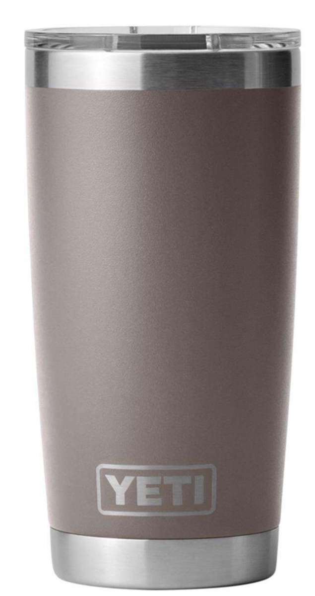 Yeti Rambler 20 oz. Tumbler with Magslider Lid - A stainless steel tumbler with a clear lid and silver handle.