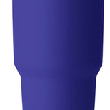 Yeti Rambler 30 oz. Tumbler with Magslider Lid - A stainless steel tumbler with a silver lid and a sliding closure mechanism.