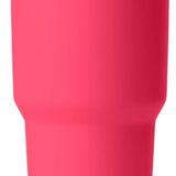 Yeti Rambler 30 oz. Tumbler with Magslider Lid - A stainless steel tumbler with a silver lid and a sliding closure mechanism.