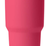 Yeti Rambler 30 oz. Tumbler with Magslider Lid - A stainless steel tumbler with a silver lid and a sliding closure mechanism.