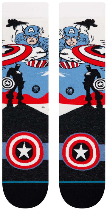 Stance Men's Captain America Marquee Marvel Crew Sock 2021